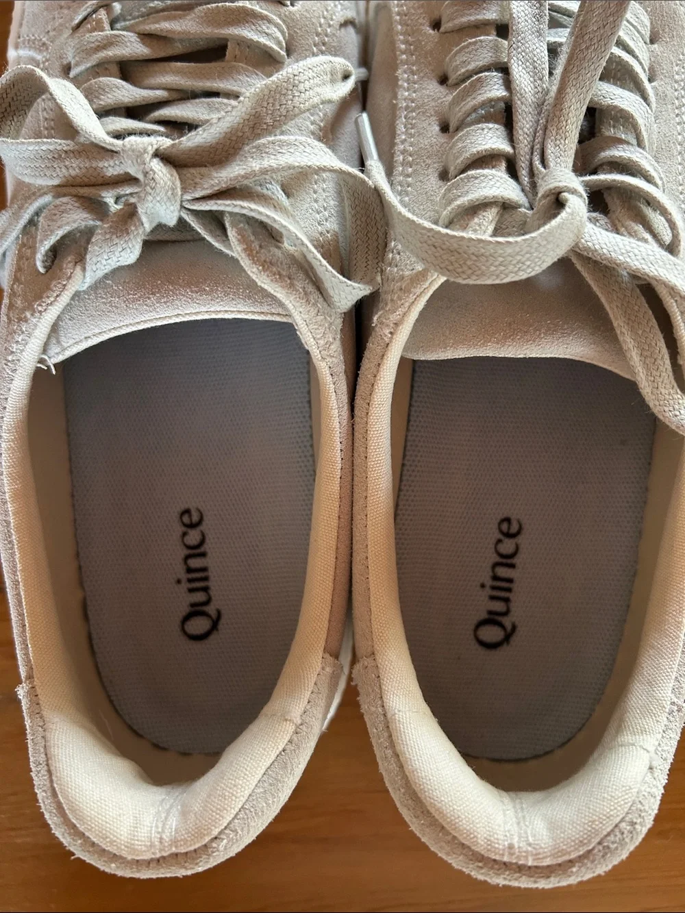 Quince Italian Suede Everyday Sneaker, cream, 9